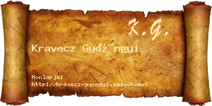 Kravecz Gyöngyi névjegykártya