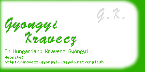 gyongyi kravecz business card
